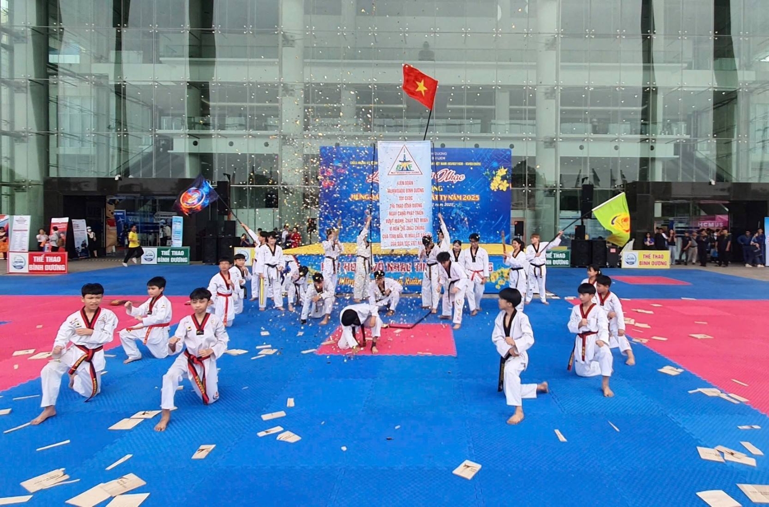 Tiết mục biểu diễn của môn Taekwondo